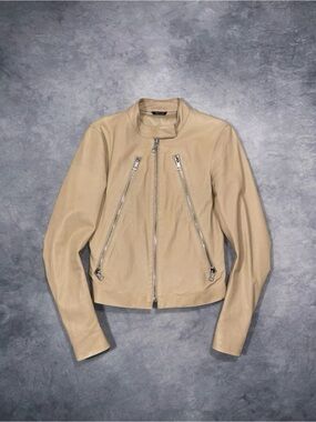 RARE Maison Margiela SS13 5 Zip  Archive Moto Biker Leather Jacket